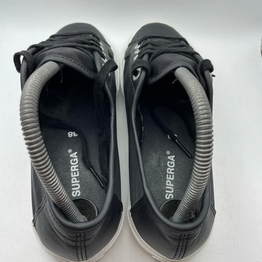 Superga womens Black mesh see through Sneakers size EU 38